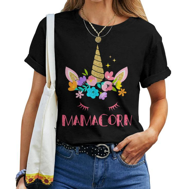 Womens Mamacorn Unicorn Costume Mom V2 Women T-shirt