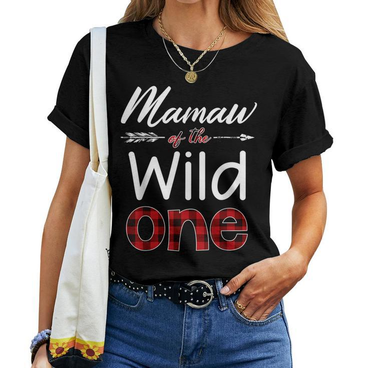 Mamaw Of The Wild One Buffalo Plaid Lumberjack Women T-shirt