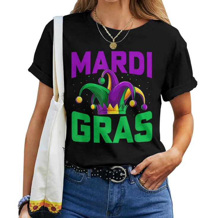 Mardi Gras Jester Hat Party Men Women Carnival Gifts Women T-shirt