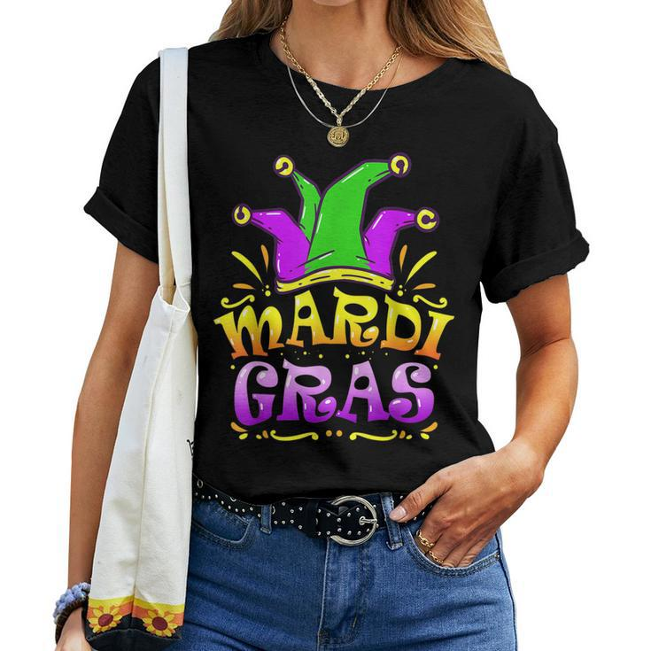 Mardi Gras Party Hat Gift Funny Ideas Outfit For Men Women Women T-shirt