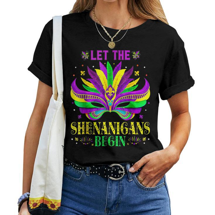 Mardi Gras Women Fat Tuesday Let The Shenanigans Begin Women T-shirt