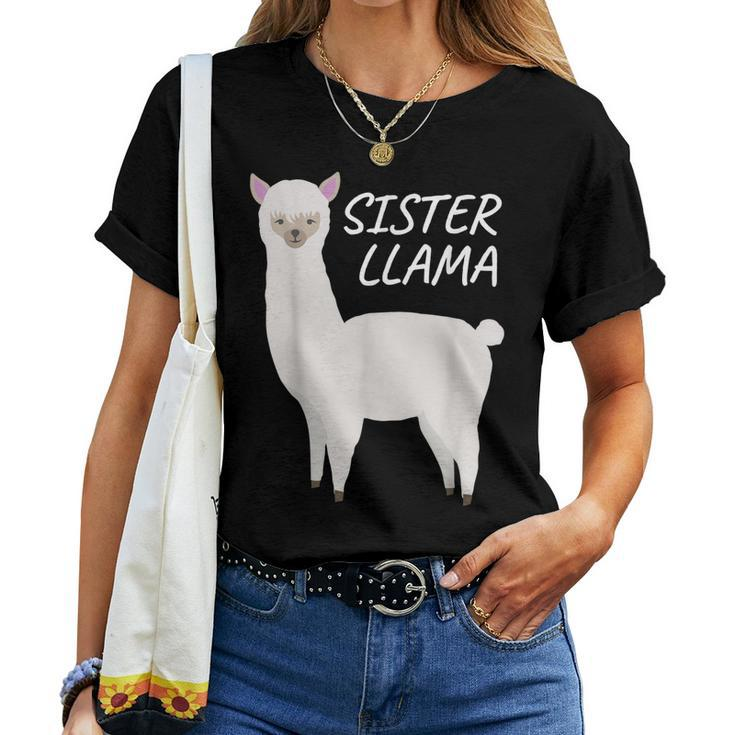 Matching Family Llama Sister Llama For Sis Women T-shirt