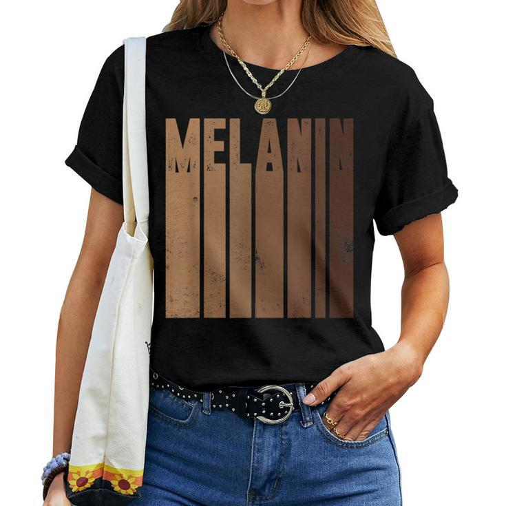 Melanin Women Men Pride African Black History Junenth V2 Women T-shirt