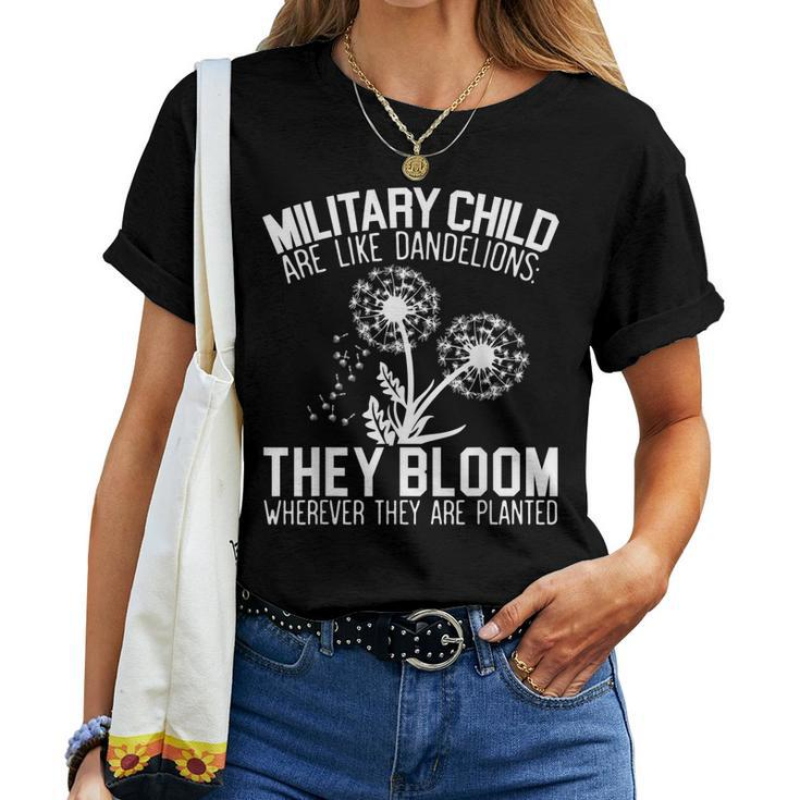 Military Child Are Like Dandelions Military Child Month Women T-shirt