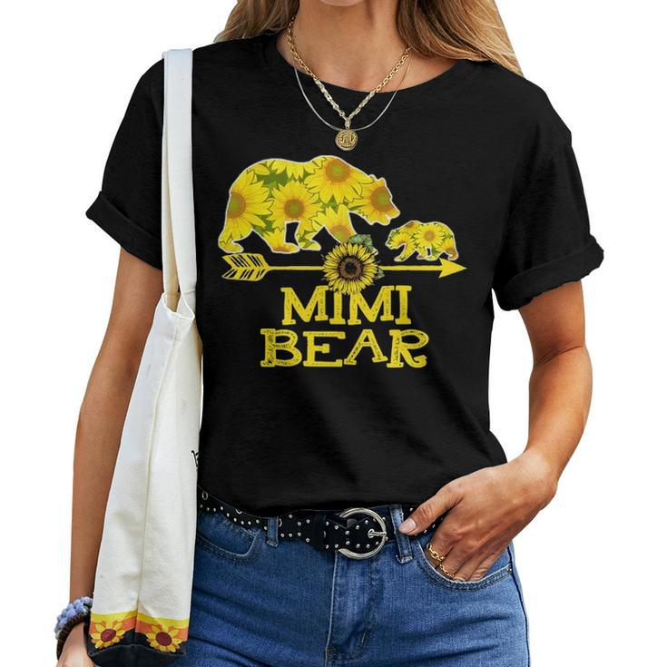 Mimi Bear Sunflower Funny Mother Father Gifts Women T-shirt