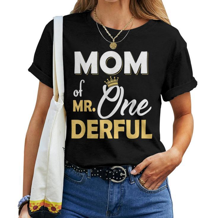 Mom Of Mr Onederful 1St Birthday One-Derful Matching Women T-shirt