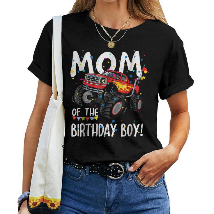 Monster Truck Party Mom Of Birthday Boy Shirt Women T-shirt