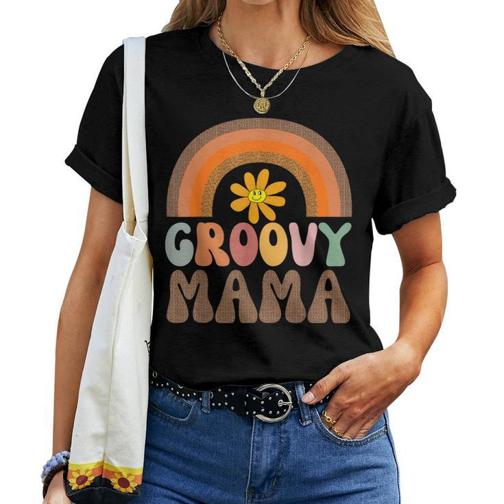 Mothers Day  Mom Mama Groovy Vintage Retro Hippie  Women Crewneck Short T-shirt