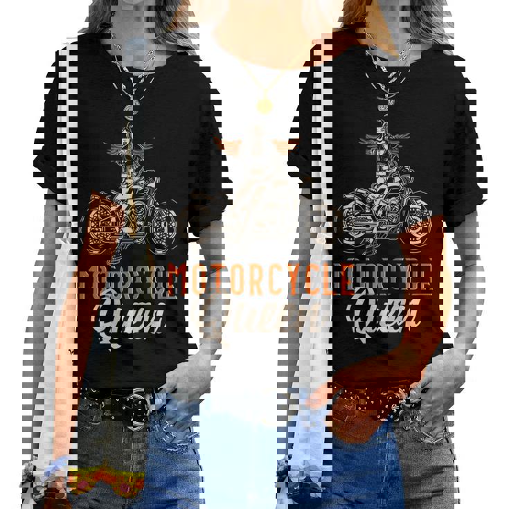 Motorcycle Queen Biker Girl Vintage Motorbike Biker Women Women T-shirt