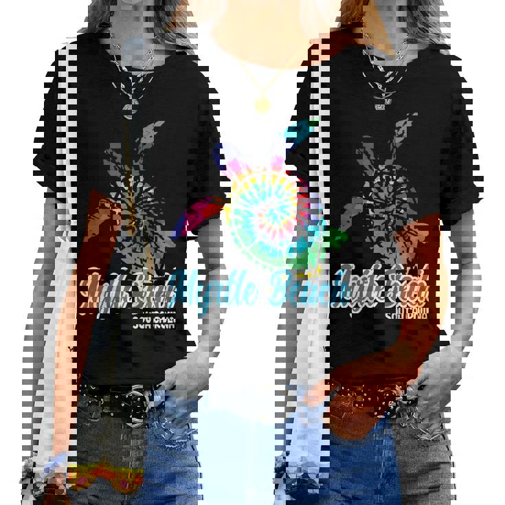 Myrtle Beach Souvenirs Tie Dye Save Sea Turtle S Carolina Women T-shirt