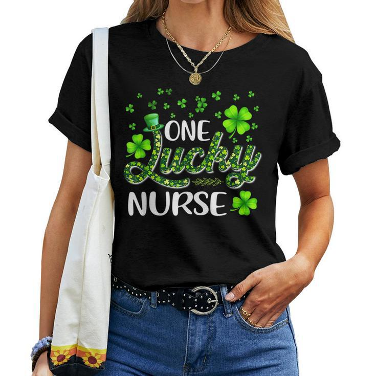 One Lucky Nurse Cute Gnome Shamrock St Patricks Day V2 Women T-shirt