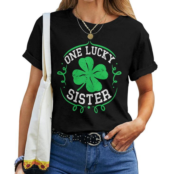 One Lucky Sister St Patricks Day For Women Women T-shirt