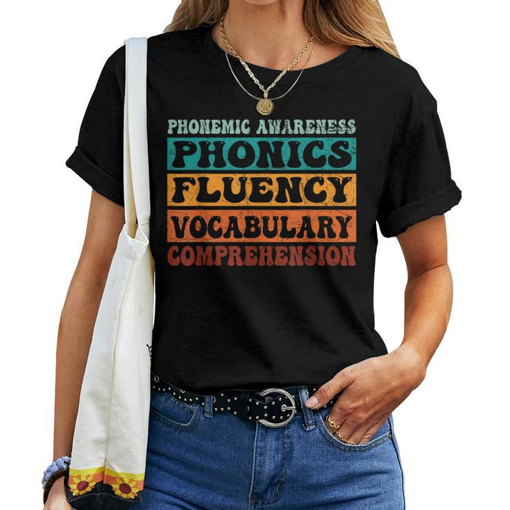 Phonemic Reading Teacher Science Of Reading Phonics Women T-shirt