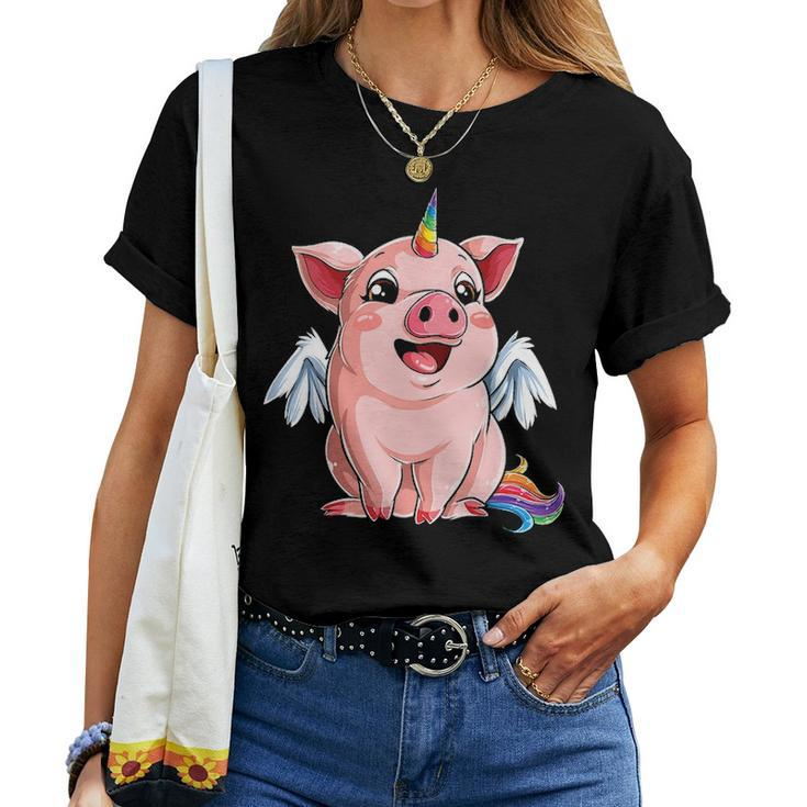 Pig S For Girls Kids Women Pig Unicorn Piggycorn Gifts Women T-shirt