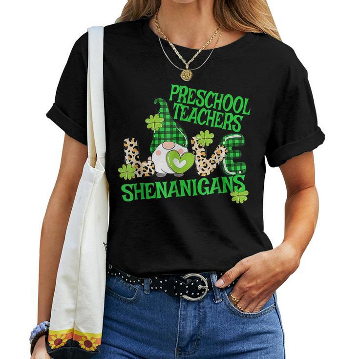 Preschool Teacher St Patricks Day Prek Shenanigans Love V2 Women T-shirt