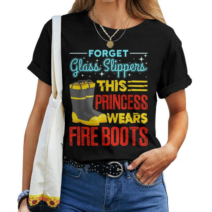 This Princess Wears Fire Boots - Women Firefighter  Women T-shirt
