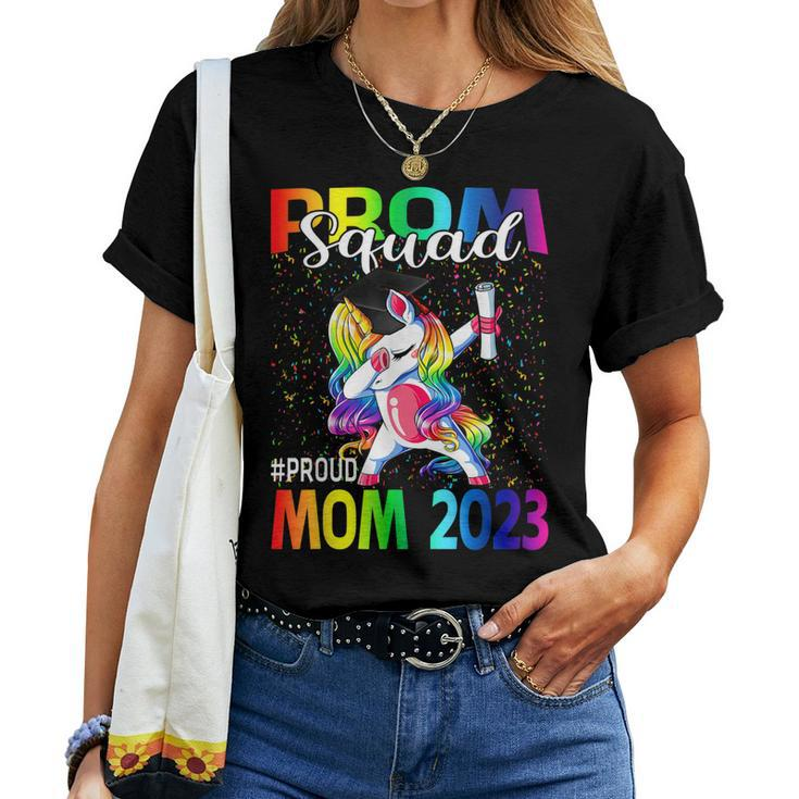 Prom Squad Proud Mom Class Of 2023 Unicorn Women T-shirt
