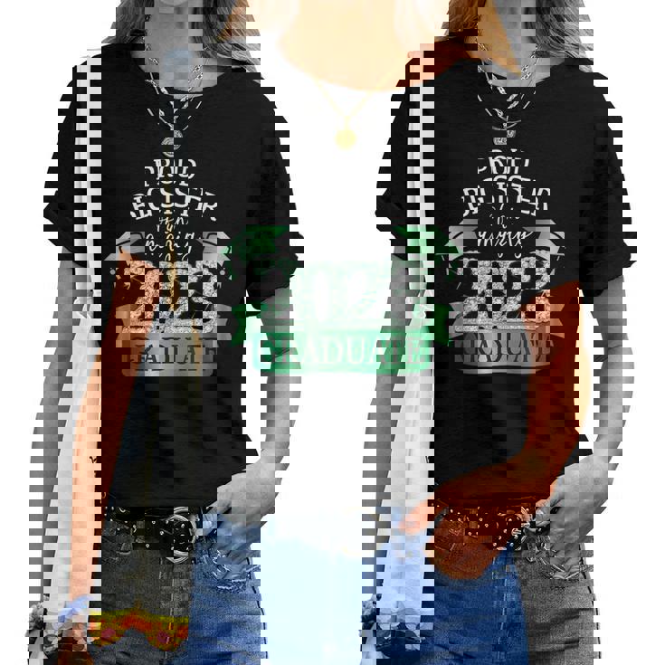 Proud Big Sister I 2023 Graduate Black Green Outfit Women T-shirt