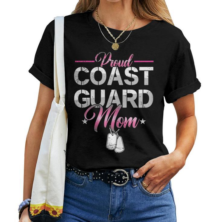 Proud Coast Guard Mom Navy Military Veteran Coast Guard Women T-shirt