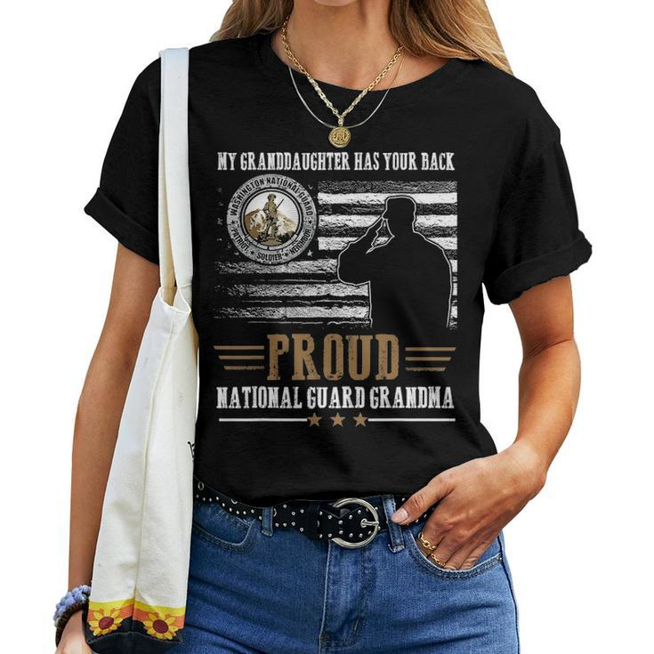 Proud National Guard Grandma My Granddaughter Has Your Back Women T-shirt
