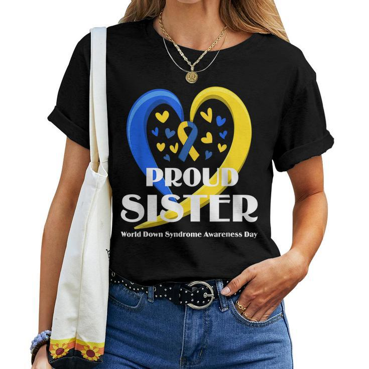 Proud Sister World Down Syndrome Awareness Day Women T-shirt