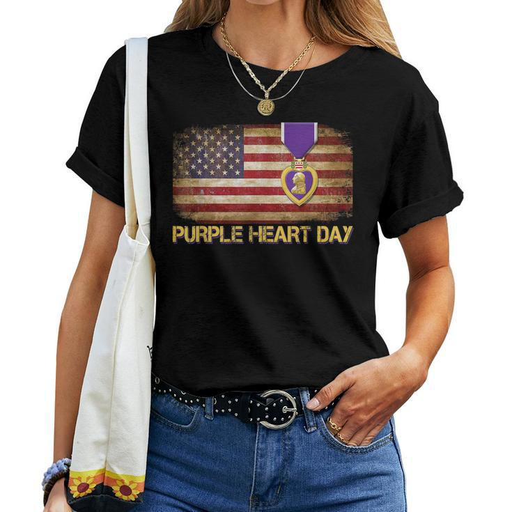 Purple Heart Day Military Us Combat Veteran Women Men Women T-shirt