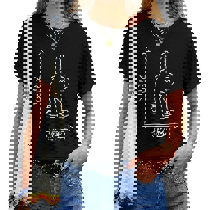 Rabbit Or Duck Wildlife Animal Diptych Rabbit Women T-shirt