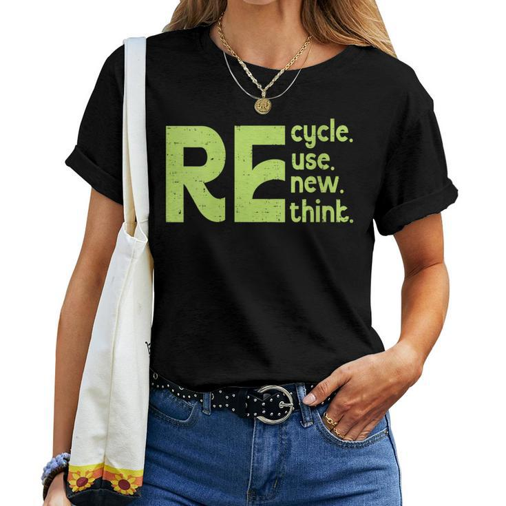 Womens Recycle Outfit For Earth Day 2023 Reuse Women T-shirt