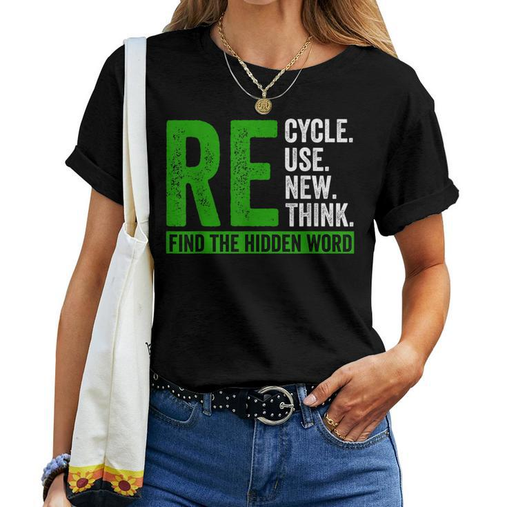 Recycle Reuse Renew Rethink Earth Day Women Kids 2023 Women T-shirt