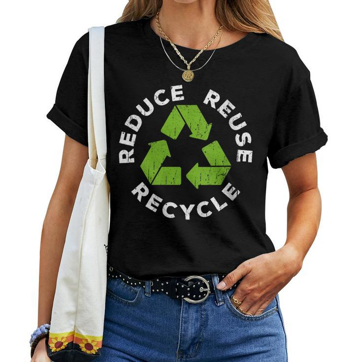 Womens Reduce Reuse Recycle Earth Day 2023 Women T-shirt