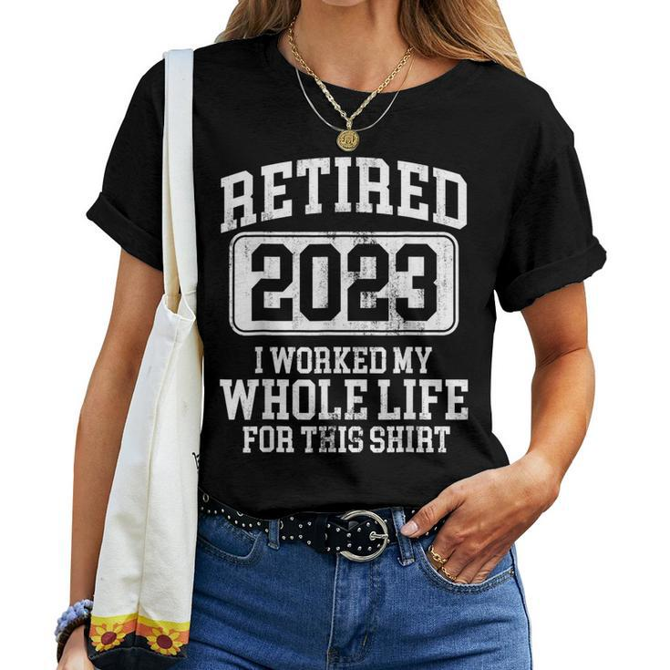 Retired 2023 Retirement Men Women Humor Women T-shirt