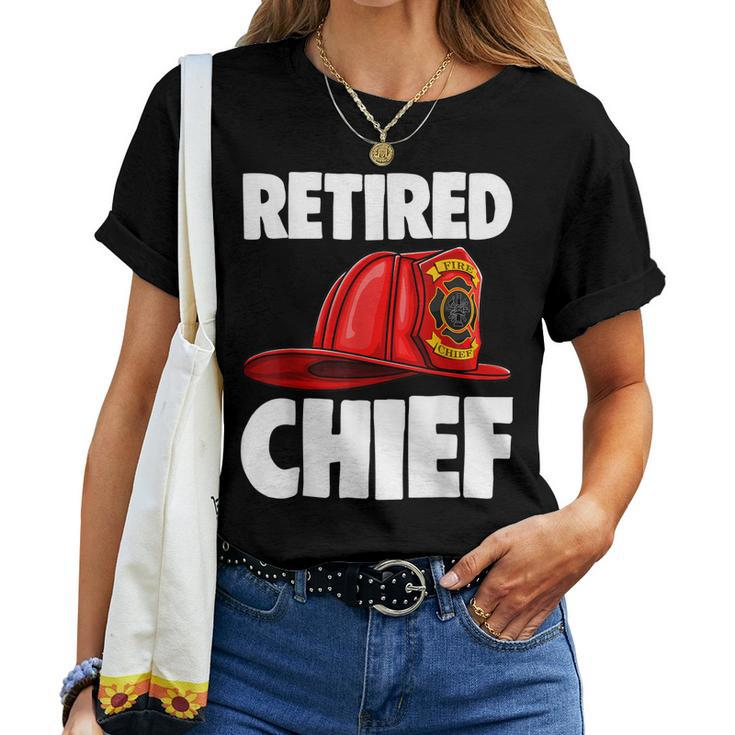 Retired Fire Chief  Fire Fighters Love Women T-shirt