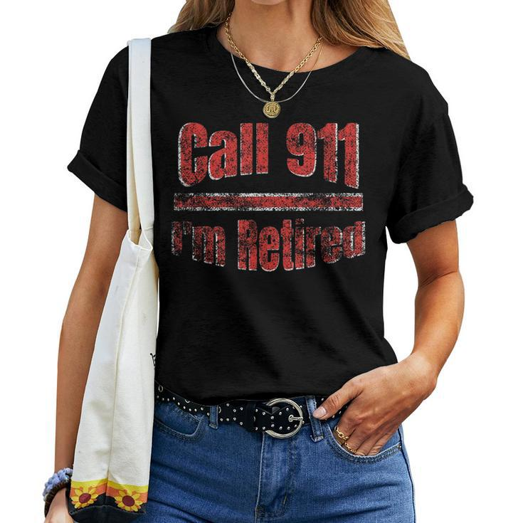 Retired Fire Fighter Retirement Distressed Design Women T-shirt