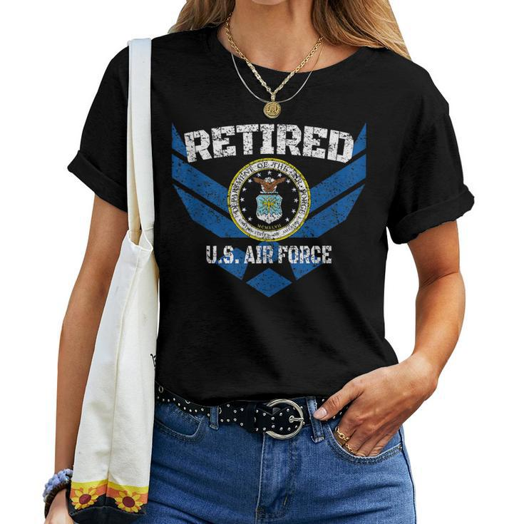 Retired Us Air Force Distressed Veteran Women T-shirt