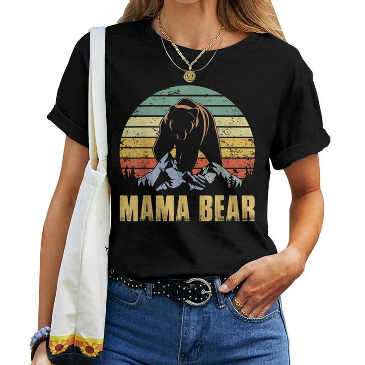 Retro Mama Bear Vintage For Mom Mommy Women T-shirt
