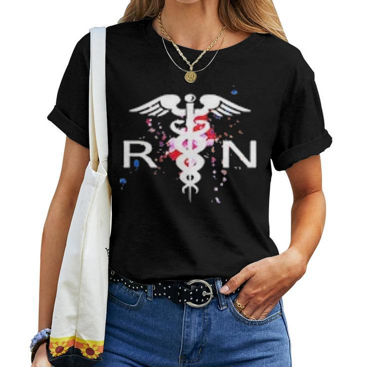 Rn Registered Nurse Caduceus Symbol V2 Women T-shirt