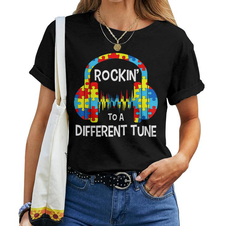 Rockin To A Different Tune Autistic Awareness Men Women Women T-shirt