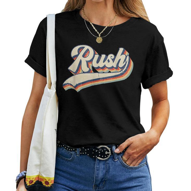 Rush Surname Vintage Retro Men Women Boy Girl Women T-shirt