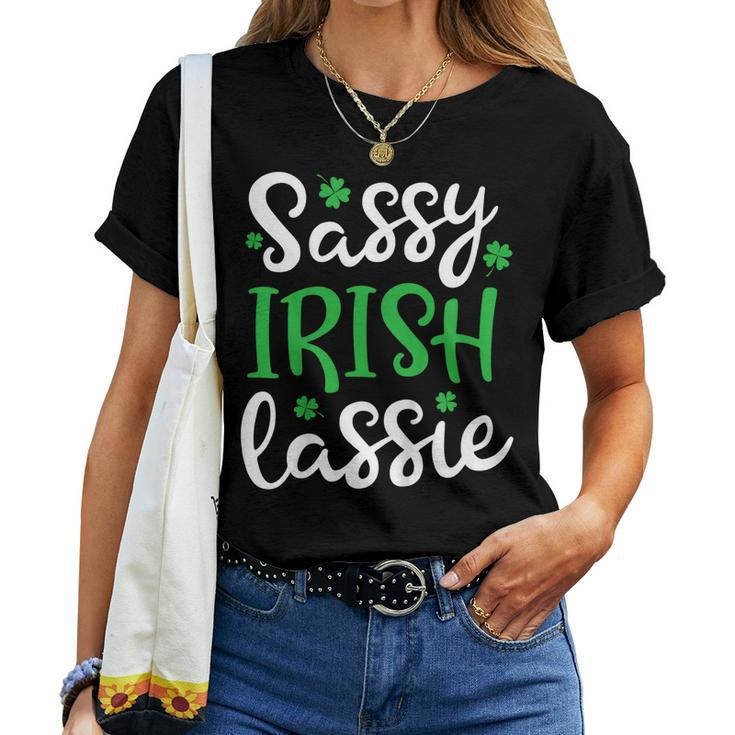 Sassy Irish Lassie T Shirt St Patricks Day Irish Girls Women Women T-shirt