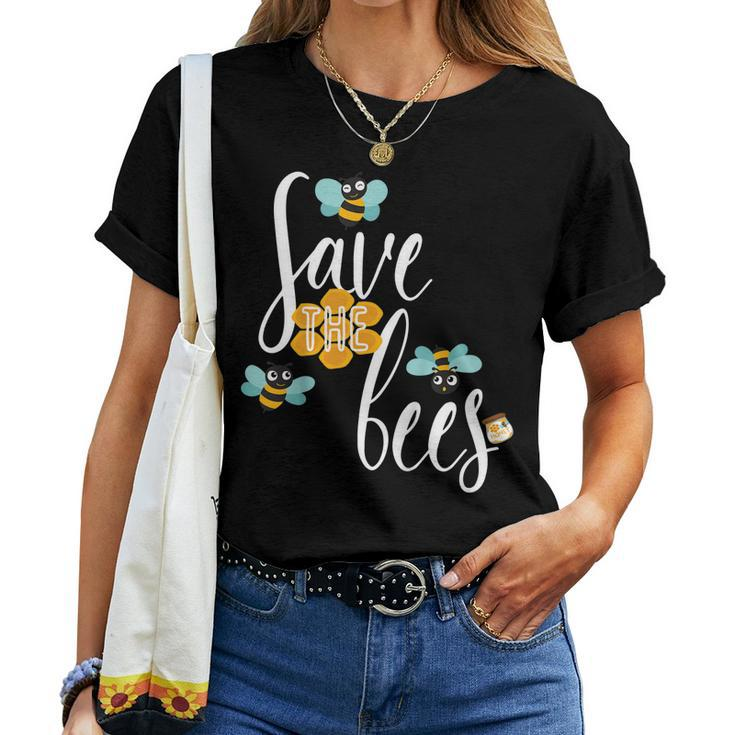 Save The Bees Tshirt Planet Earth Day Beekeeper Beekeeping Women T-shirt