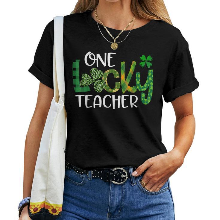 Shamrock One Lucky Teacher St Patricks Day School Women T-shirt