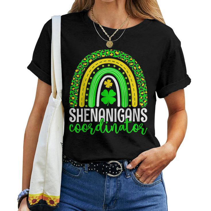 Shenanigans Coordinator Rainbow St Patricks Day Teacher Women T-shirt