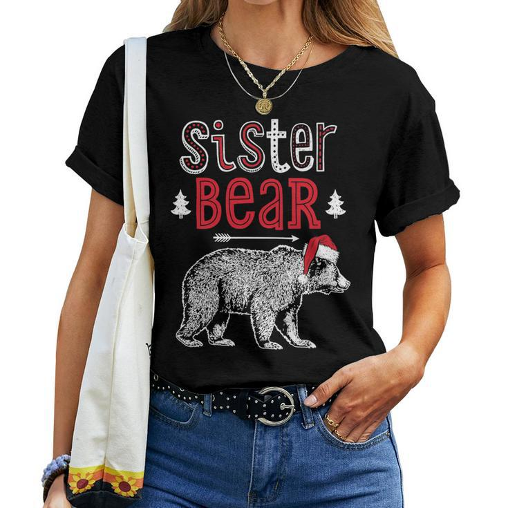 Sister Bear Christmas SantaFamily Matching Pajamas Women T-shirt