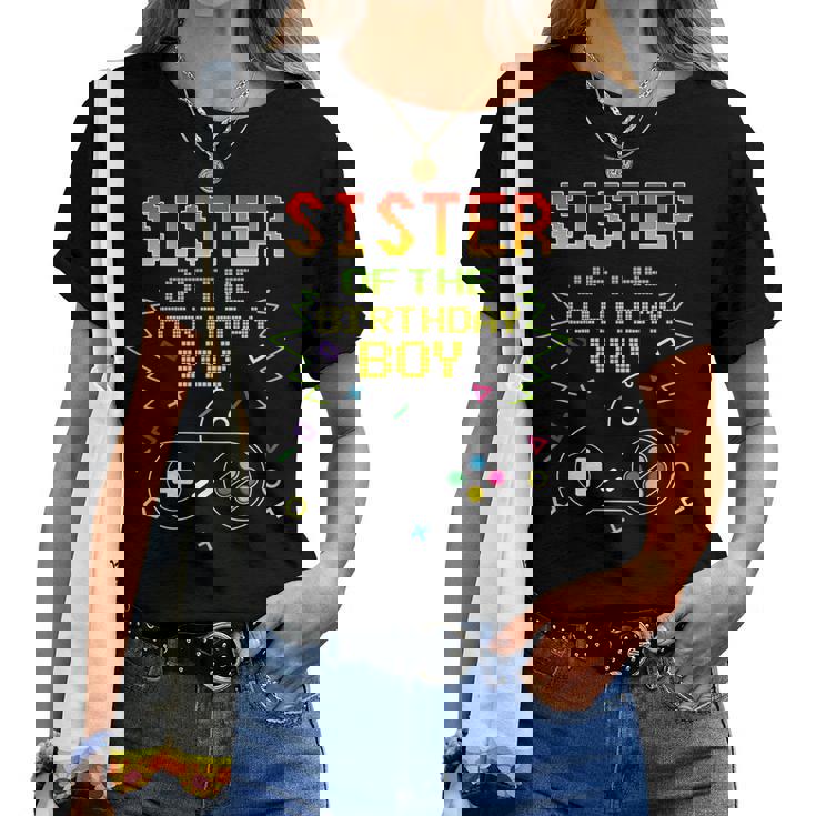 Sister Of Birthday Boy Video Game Outfit Gamer Party T-Shirt Sister Of Birthday Boy Video Game Outfit Gamer Party T-Shirt