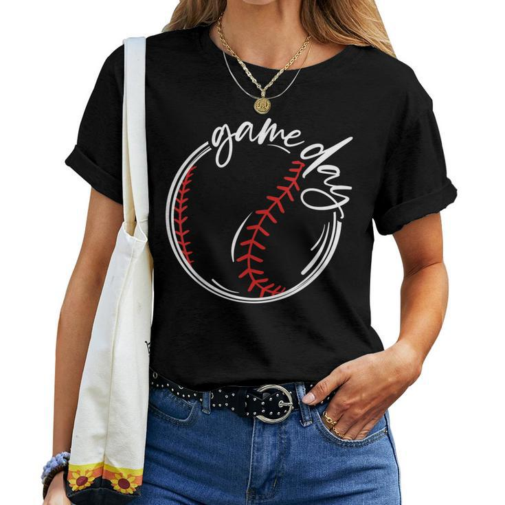 Softball Mom Baseball Mom Game Day Womens 2023 Women T-shirt