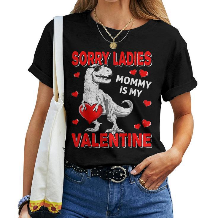 Sorry Ladies Mommy Is My Valentine Day For Boys Funny V3 Women T-shirt