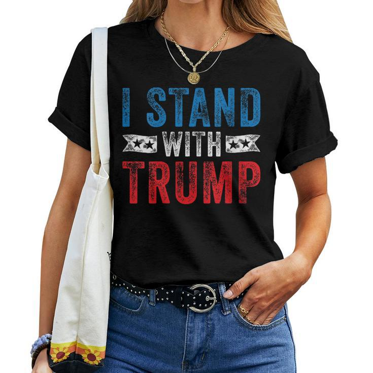 Womens I Stand With Trump 2020 Election Donald Maga Republican Women T-shirt