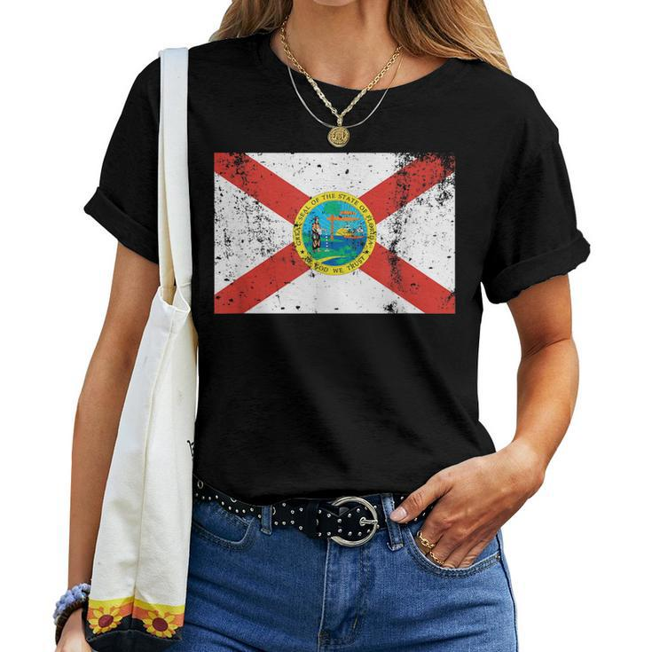 State Of Florida Flag Vintage Men Women Kids Gift Pride Home Women T-shirt
