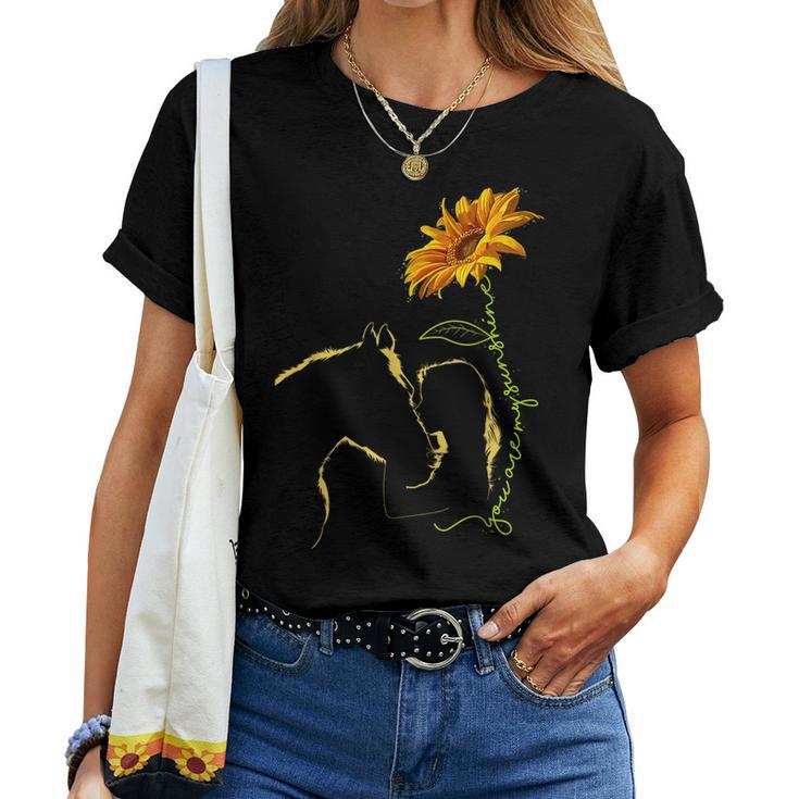 You Are My Sunshine Horse Sunflower Horses Lover Women T-shirt