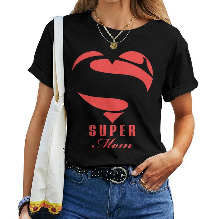 Super Mom Superhero T Shirt Mother Father Day Women T-shirt